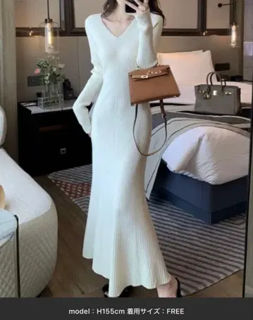 택 포함 미사용 한국 원피스