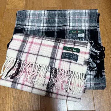 EAST BOY 체크 무늬 머플러 2색 세트