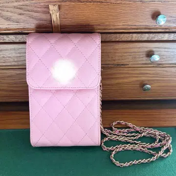 핑크 퀼팅 숄더백