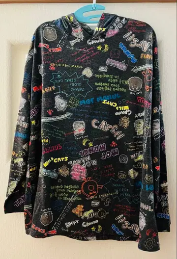 mof manul 미사용 택 포함 컬러풀 올 패턴 후드티