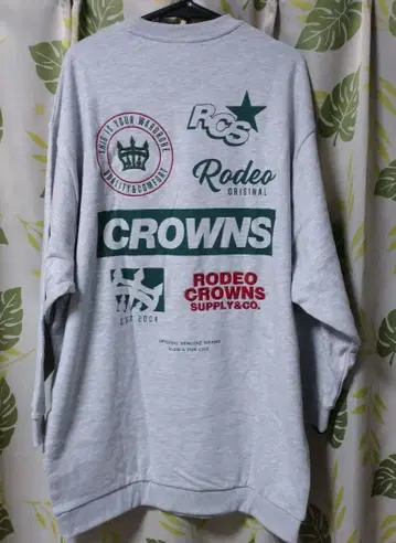 로데오 크라운 백 로고 맨투맨 무릎 기장 원피스