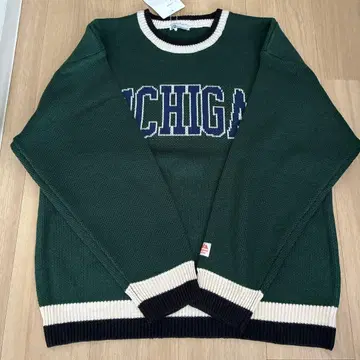 [택 포함] Java 아메카지 로고 재규어 니트 그린 스웨터 M