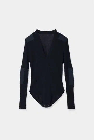 louren 패치워크 밀리터리 니트 바디수트