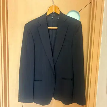 ZARA 블랙 슈퍼 울 스트라이프 자켓 남성용