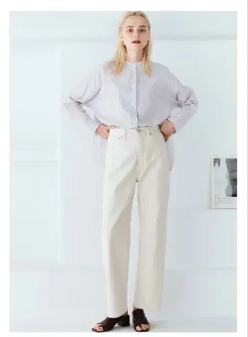 YANUK 보이즈 스트레이트 데님 LEA 24 에크루