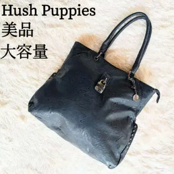 Hush Puppies 가죽 토트백 대용량 A4 수납 가능 블랙