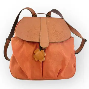 IBIZA 이비사 백팩 데이팩 나일론 가죽 오렌지 경량 심플