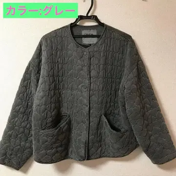 자라 ZARA 하트 퀼팅 자켓 그레이 데님 L 사이즈