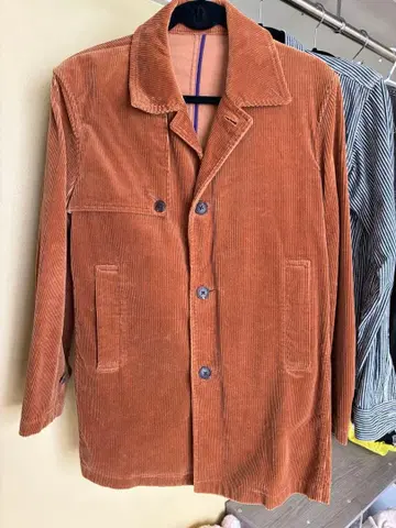오렌지 브라운 코듀로이 자켓
