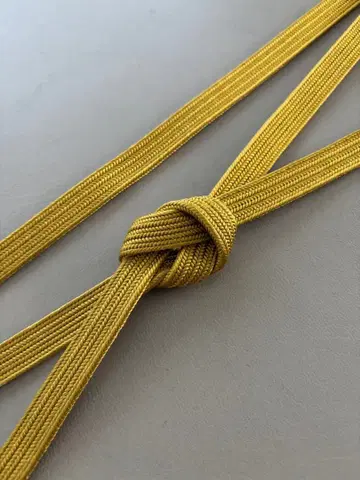 순수 실크 허리띠 머스타드 꼬임 술 새상품급