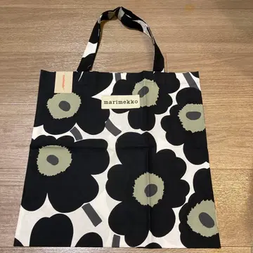 [ 익명 배송 ] 마리메꼬 마리메이드 패브릭 백 우니코 블랙