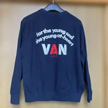 VAN JAC 트레이닝복 네이비 L L 사이즈 백 아치 로고 자수