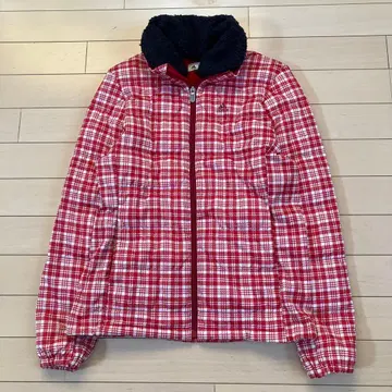 11.29 adidas 아디다스 다운 자켓 레드 체크 S