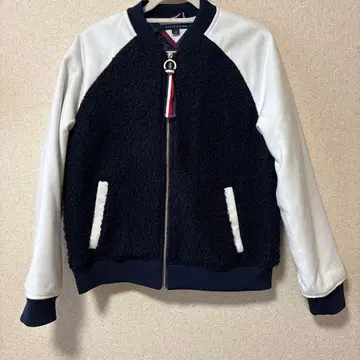 Tommy 플리스 자켓 네이비/화이트