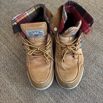 Vans 브라운 가죽 하이컷 부츠 27cm