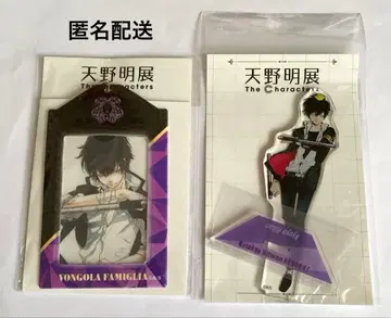 아마노 아키라 전시회 히바리 쿄야 카드 홀더 아크릴 스탠드 리본