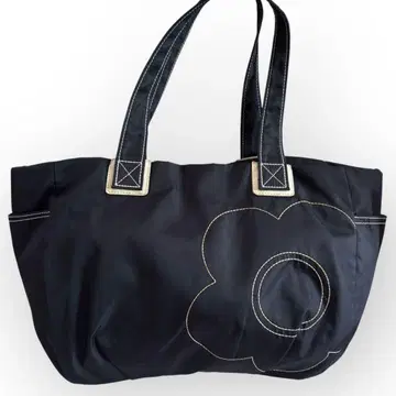 MARY QUANT 마리콴트 토트백 블랙 나일론 로고