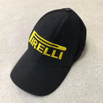 PIRELLI 기업 로고 자수 캡 블랙