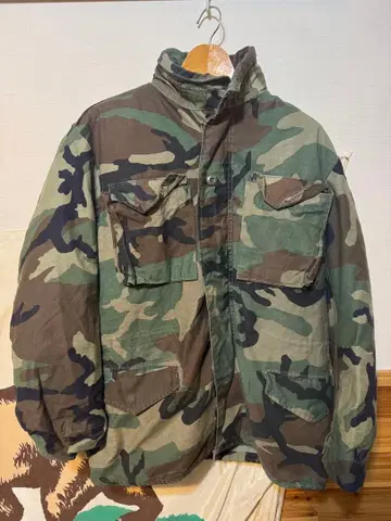 80년대 M-65 필드 자켓 카모플라쥬 IDEAL 이너 포함 S