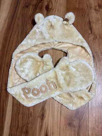 푸우 팬캡 머플러 디즈니