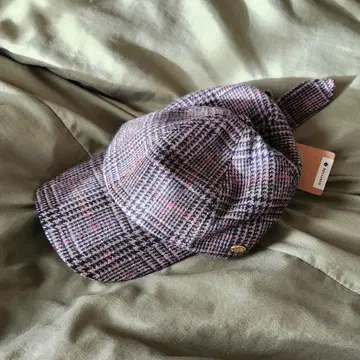 [ 새상품 미사용 ] override 체크 무늬 캡