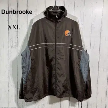 레어 Dunbrooke 나일론 자켓 XXL 브라운/그레이 좋은 배색