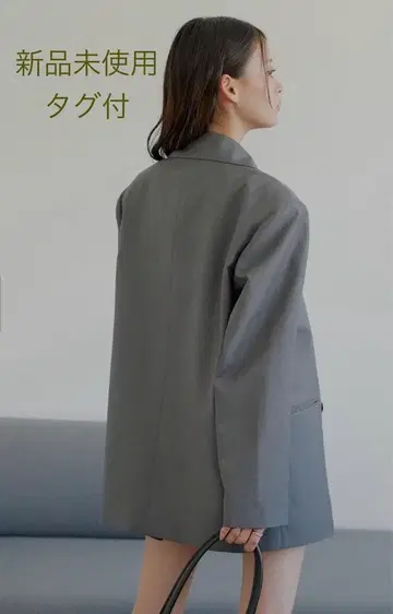 Chico 그레이 더블 브레스트 테일러드 자켓