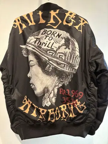 MA-1 플라이트 자켓 그래픽 프린트