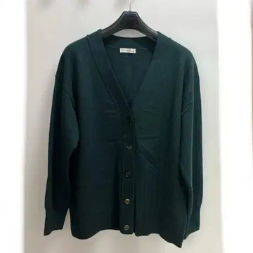 새상품급 I.T.'S international 캐시미어 혼방 그린 가디건