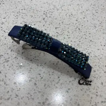 컴플렉스 비즈 네이비 스톤 장식 헤어 머리핀