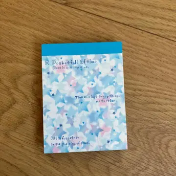 미사용 새상품 헤이세이 레트로 메모장 별 2패턴 100매