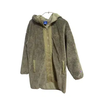 Champion 여성 플리스 자켓 후드 부착 올리브 그린