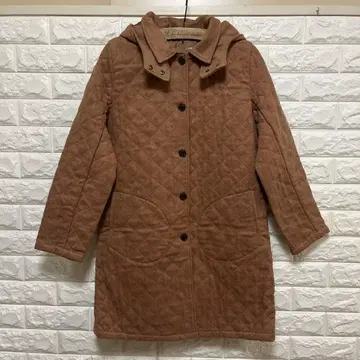 니코앤드 브라운 퀼팅 롱 코트 스텐카라 코트 후드 부착