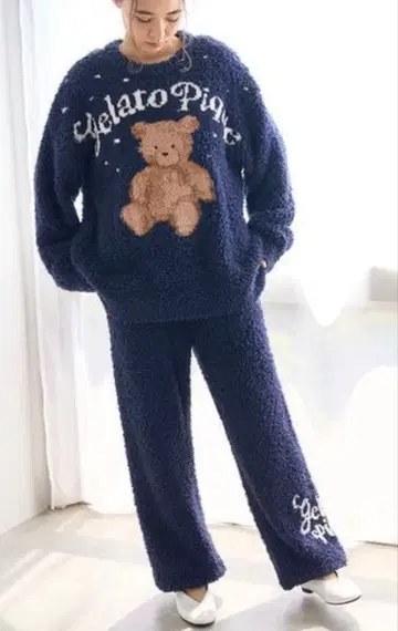 젤라또피케 스노우 베어 자카드 풀오버&롱팬츠