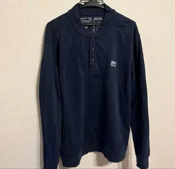 Patagonia 맨투맨 네이비 L 풀오버 하프 버튼