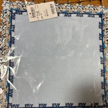 ANA x 긴자와 레이스 콜라보 손수건 블루 스카이블루 미개봉 새상품