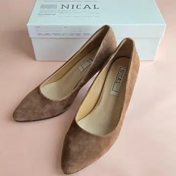 NICAL 스웨이드 브라운 하이힐