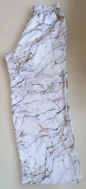 마블 무늬 캐주얼 팬츠 허리밴딩