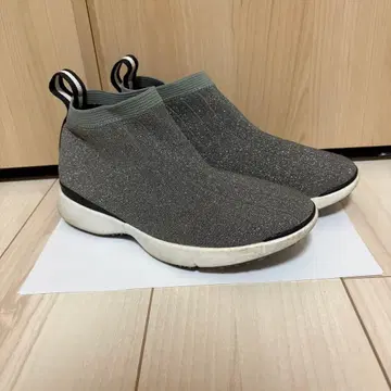 히미코 레인 리브 니트 스니커즈 L 24cm 그레이 내수