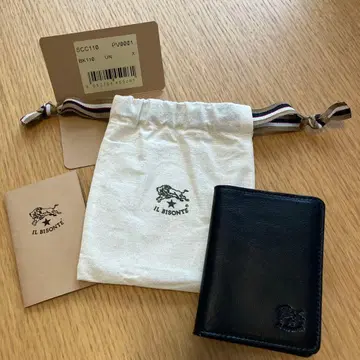 IL BISONTE 블랙 카드 케이스