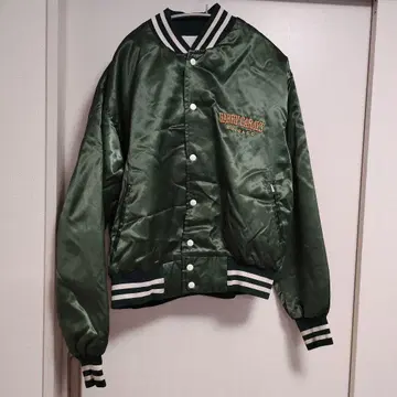 WEST WIND 그린 바시티 자켓