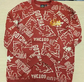 Gotcha 스웨터 오렌지 컬러