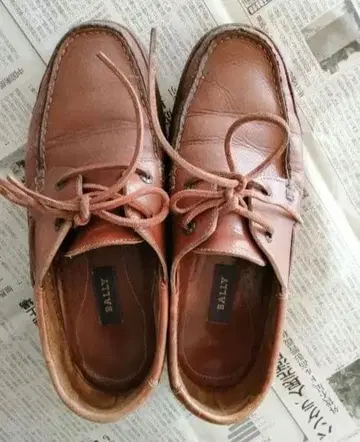 BALLY 로퍼 데크 슈즈 천연 가죽