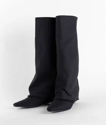 me+em select 프렌지 데님 커버 롱 부츠