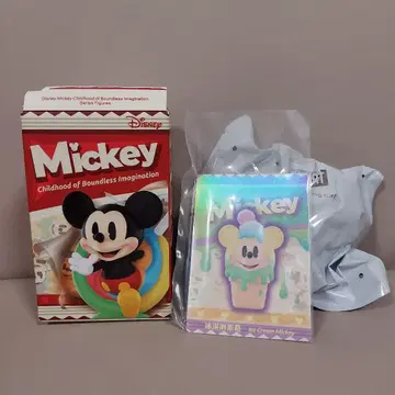 POP MART 아이스크림 Mickey 피규어