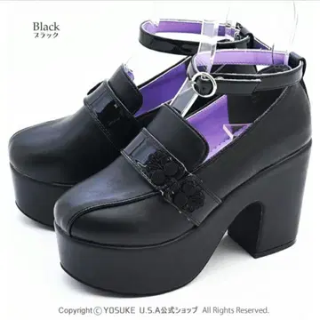 요스케 YOSUKE S 사이즈 스트랩 포함 통굽 펌프스