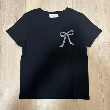 SNIDEL 큐빅 리본 T셔츠