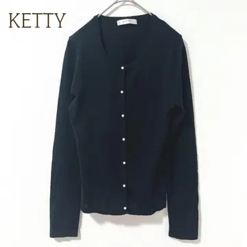 케티 가디건 펄 버튼 울 블랙 ( M ) 겉옷 무지 심플