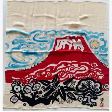 보자기 카타오카 타마오 운해 속 후지산 75cm 미사용