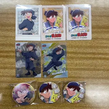 도이 한스케 캔뱃지 3개 카드 5장